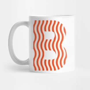 Letter B Wave Pattern Mug